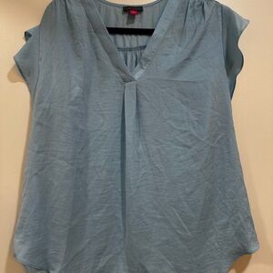 Vince Camuto Light Blue V-Neck Blouse
